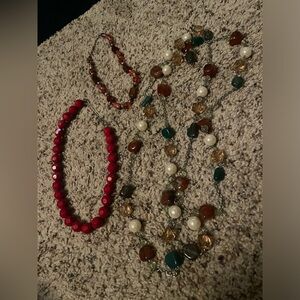 Elegant Multicolor Beaded Necklace Set